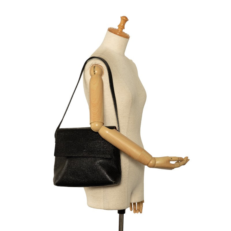 Loeb One-Shoulder Bag Black Leather Ladies LOEWE