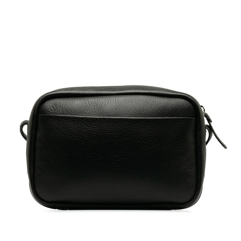 BALENCIAGA Camera Bag  Shoulder Bag 489812 Black Leather