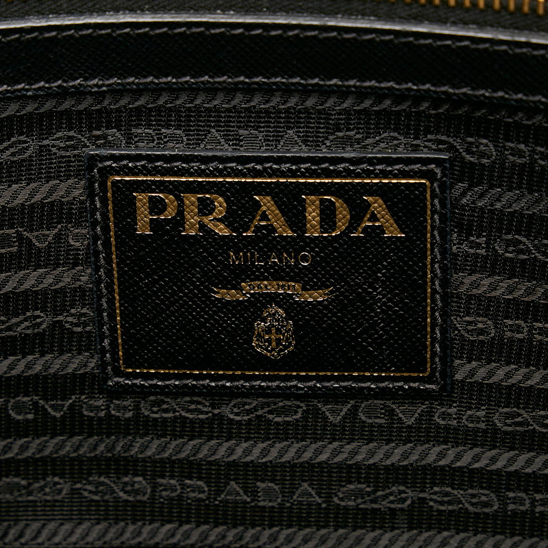 PRADA Prada Sapphire Handbags Laser Black Yellow  Sapphire