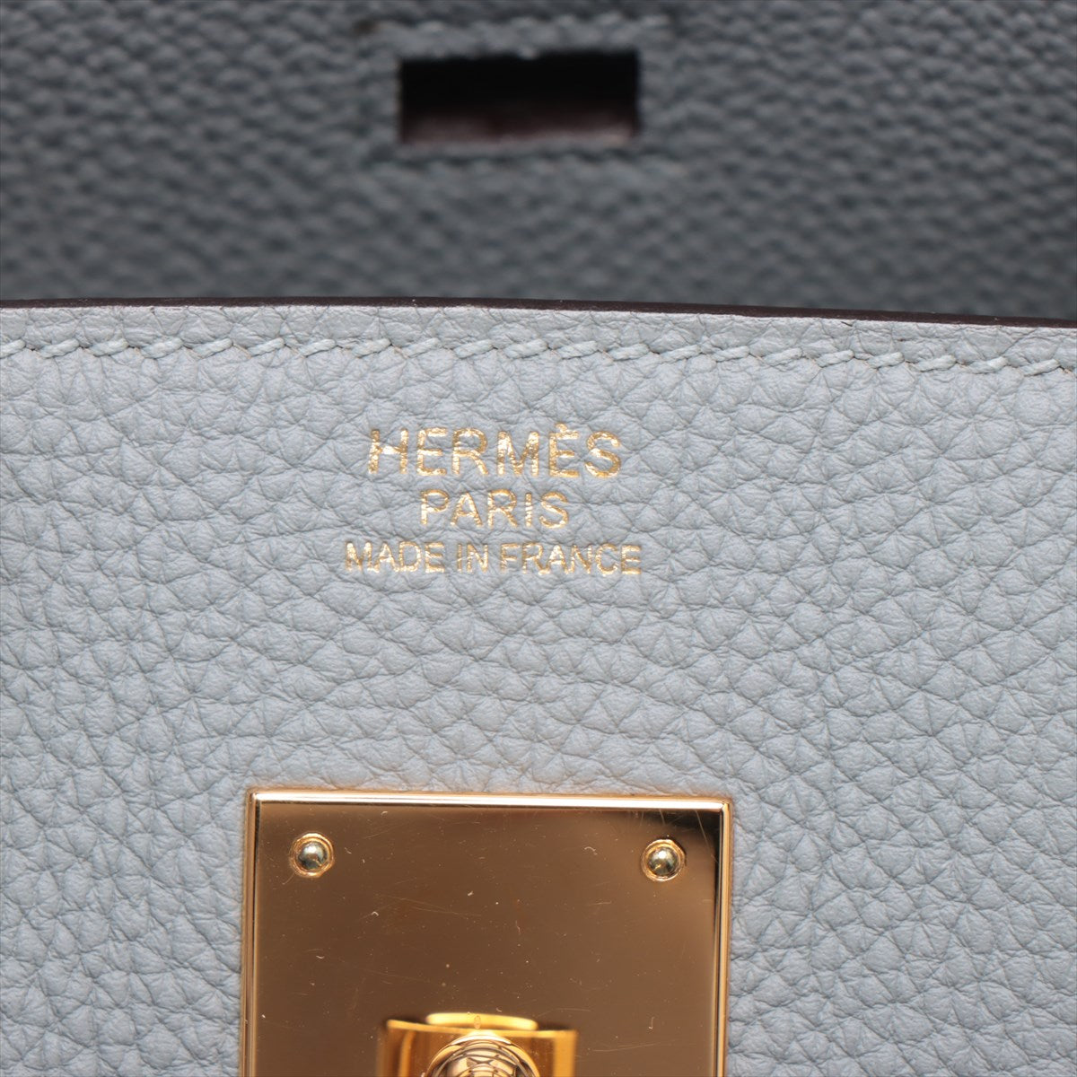 Hermes Bur 30 Togo Blue Glass Gold  X:2016