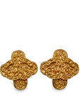 Chanel Vintage Cocomark Cross Earring Gold  Ladies Chanel