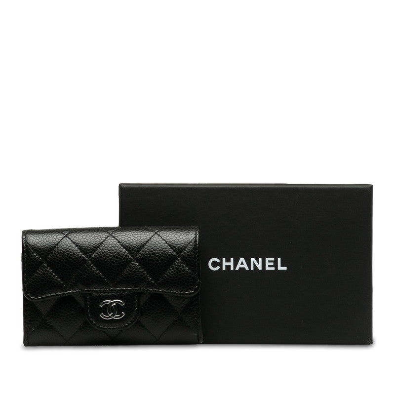 Chanel Matrases Cocomark Classic Card Cards In Black Caviar Skin  Chanel