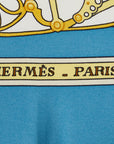 Hermes Carré 90 LE MUSEROLLES Nose S Scarf Light Blue Multicolor Silk  Hermes