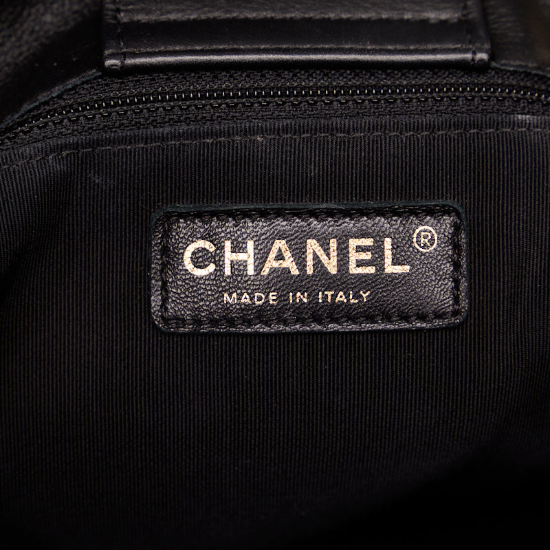 Chanel Chevron V Stick 手提包單肩包 2WAY 黑色皮革女士 CHANEL