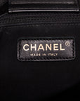 Chanel Chevron V Stick 手提包單肩包 2WAY 黑色皮革女士 CHANEL