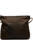 GUCCI GG Nylon Crossbody Bag 308840 Nylon/Leather Brown