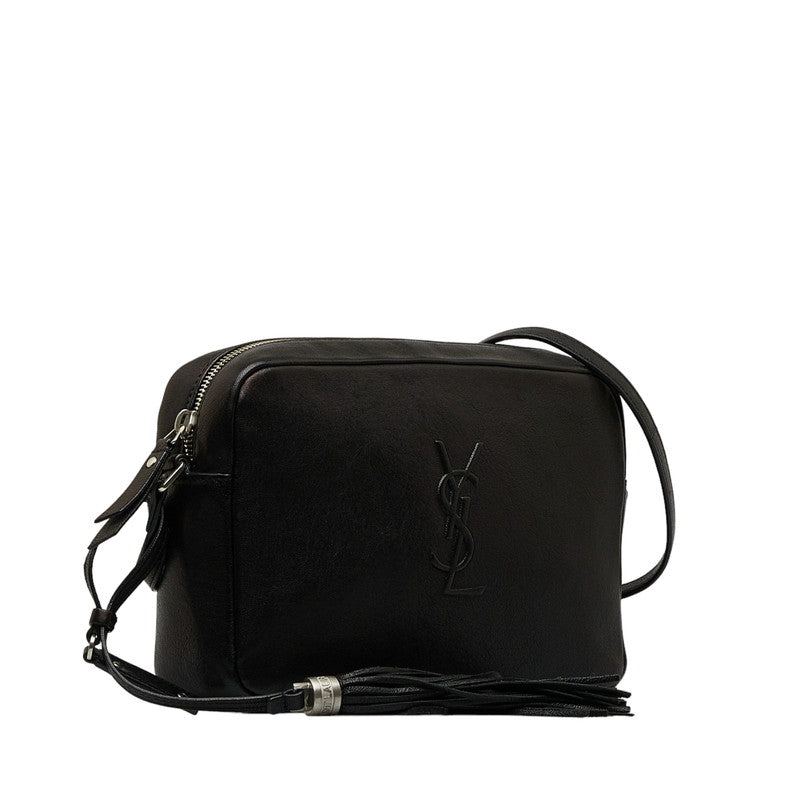 SAINT LAURENT Camera Bag in Calf Leather Black 470299