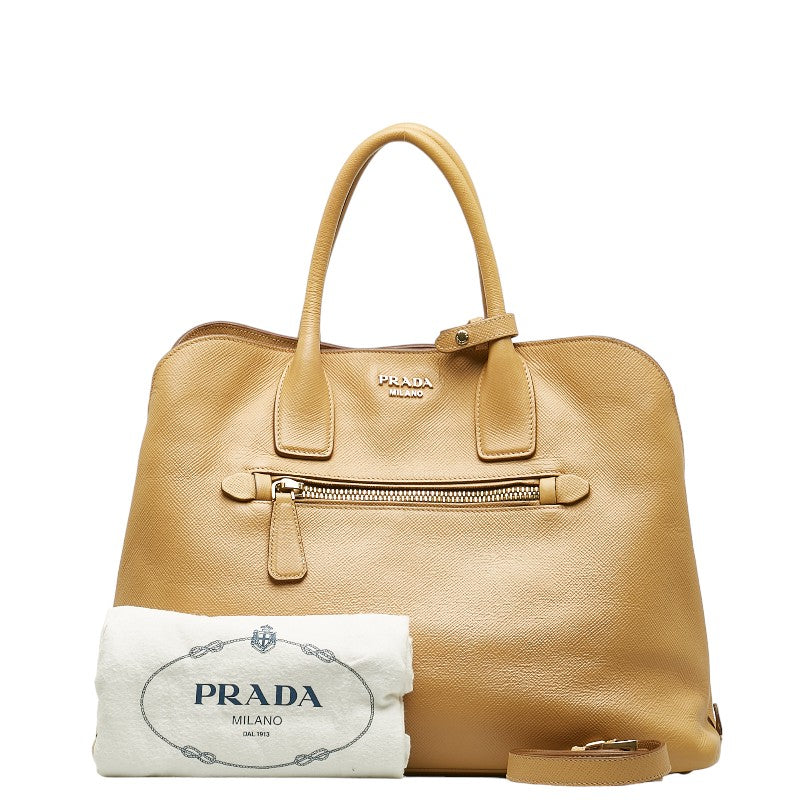 Prada Prada Handbags Leather Beige 's Eggs Pleasant