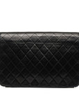 Chanel Mattress ingle Chain Shoulder Bag Black Gold   Chanel