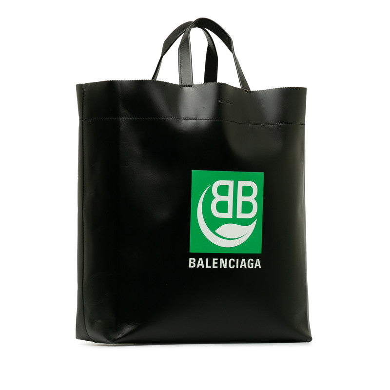BALENCIAGA Tote Bag Shopper in Leather Black 592976