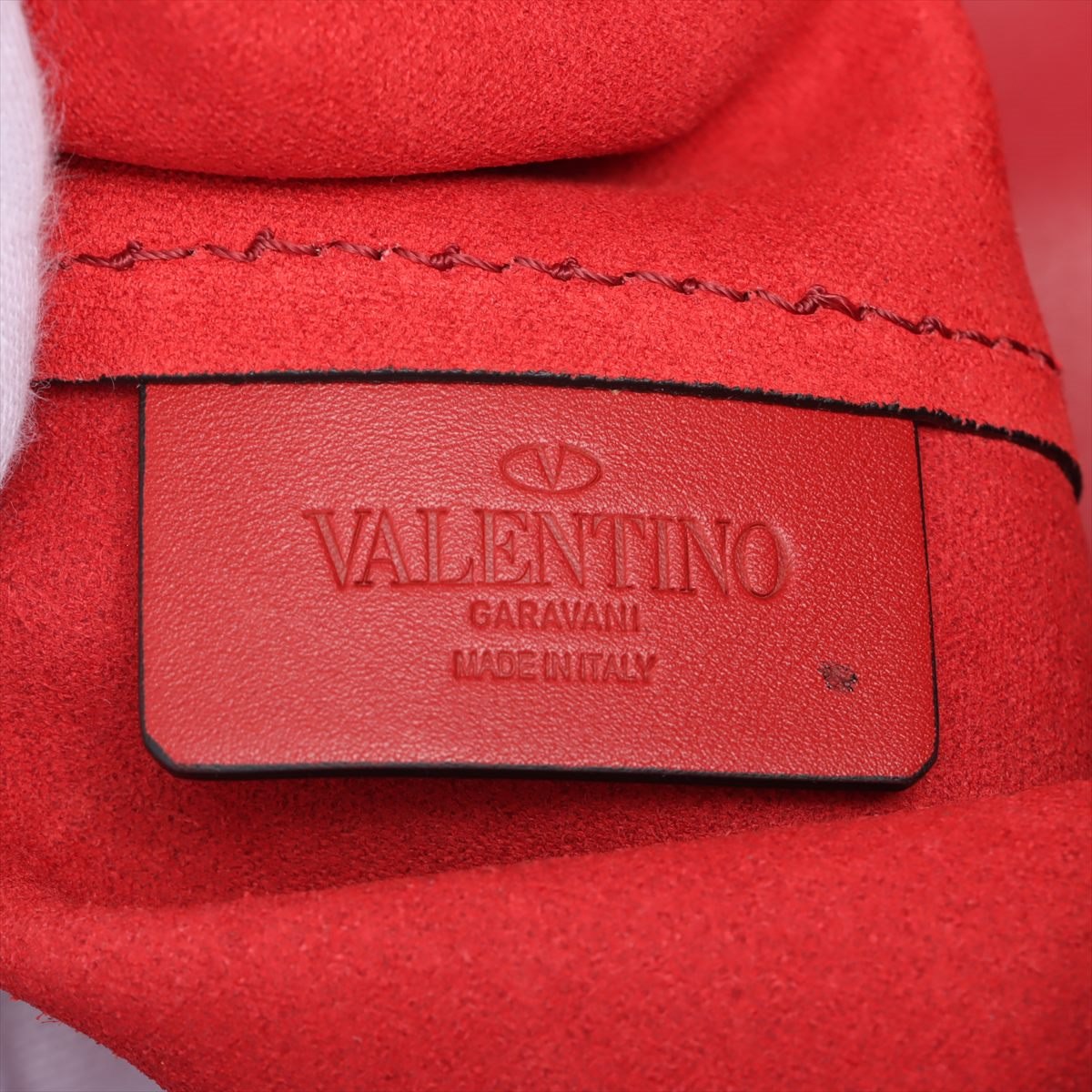 Valentino Leather 2WAY Shoulder Bag Red