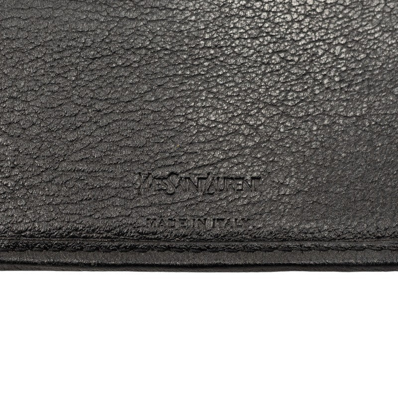 Saint Laurent Coin Wallet in Calf Leather Black GUE568985
