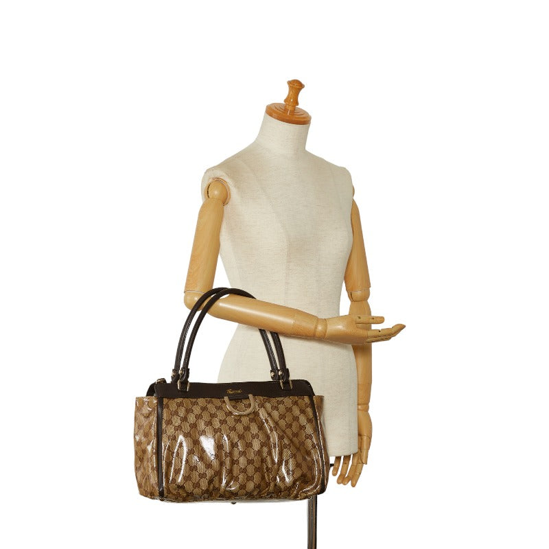 Gucci GG Crystal Tote Bag Shoulder Bag 327787 Coated Canvas Ladies