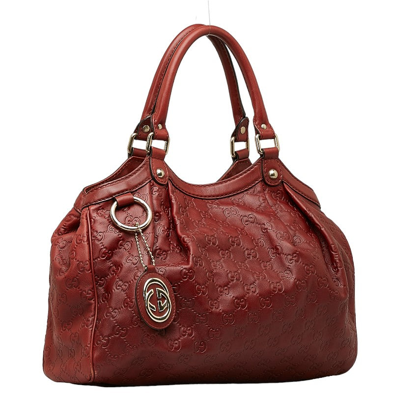 Gucci Gucci Suki Shoulder Bag 211944 Red Leather Lady Gucci