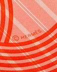 Hermes Carré 90 Circuit 24 Faubourg  Circuit SCalf Red Multicolor Silk  Hermes