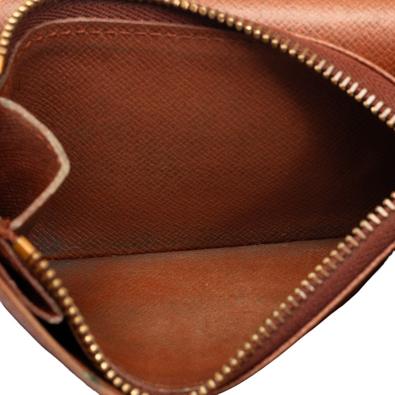 Louis Vuitton Monogram M61735 Double Folded Wallet PVC/Leather Brown