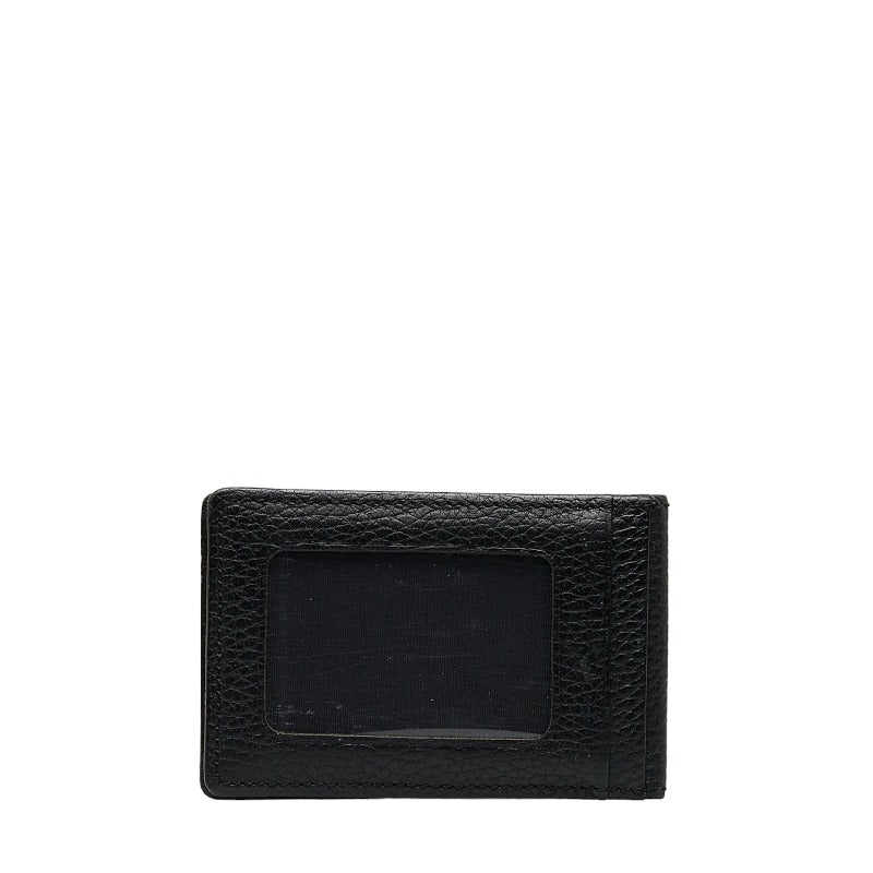 BURBERRY Nova Check Cardholder Wallet Black Leather Mens