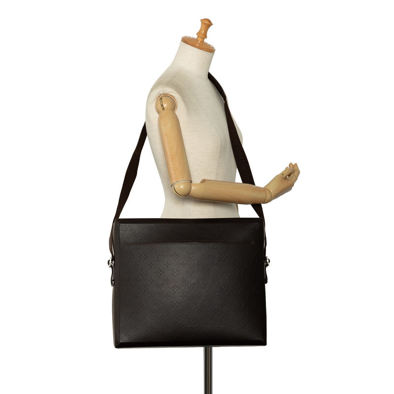 Louis Vuitton Monogram Glasses Steve Shoulder Bag Business Bag M46530 Coffee Brown Carfresser Men LOUIS VUITTON