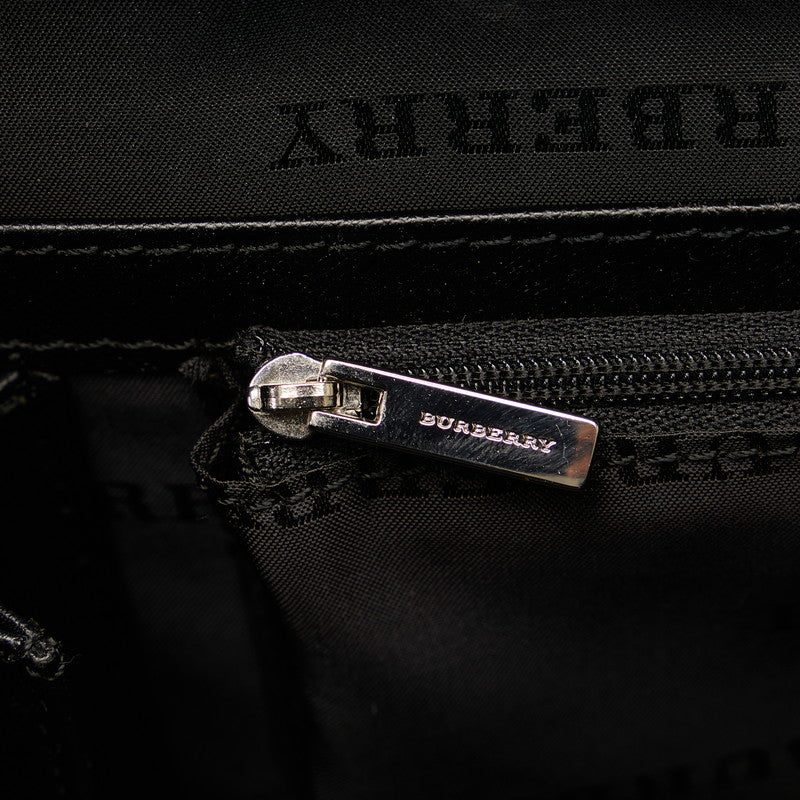 Burberry Sapphire Handbags Business Bag Black Leather Ladies Burberry