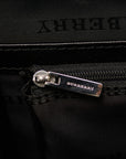 Burberry Sapphire Handbags Business Bag Black Leather Ladies Burberry