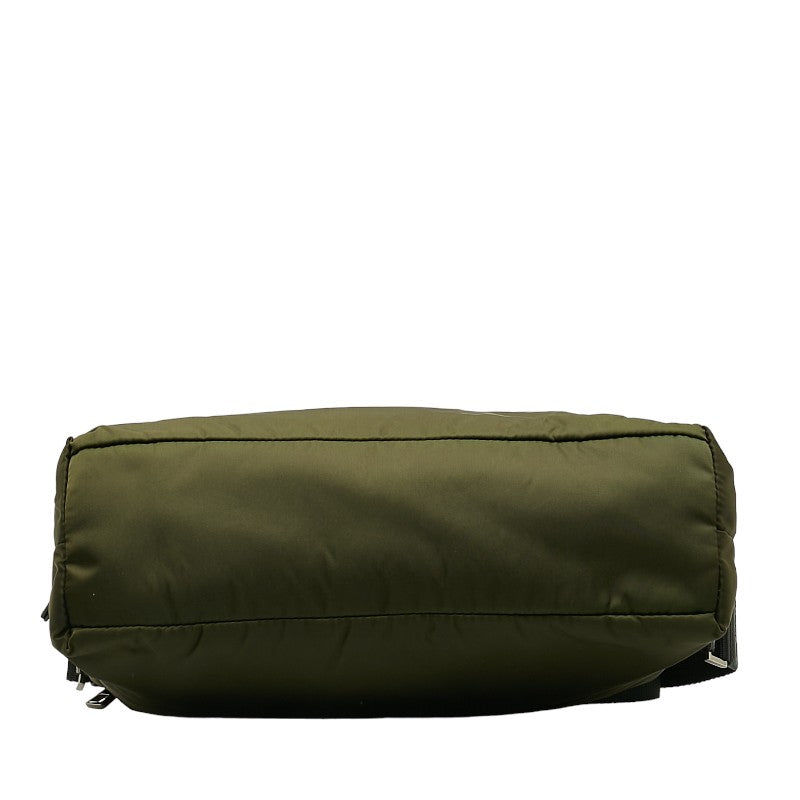 Prada Shoulder Bag in Nylon Khaki BT0740