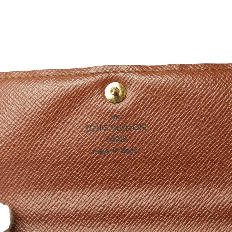 Louis Vuitton Monogram M60402 Three Folded Wallet PVC Brown
