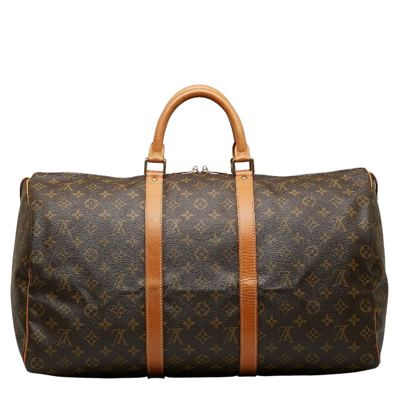 Louis Vuitton Monogram Keiphorus 50 Boston Bag Shoulder Bag 2WAY M41426 Brown PVC Leather  Louis Vuitton