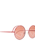 Fendi round metal double bridge Fd logo sunglasses FF 0343/S red metal plastic ladies Fendi