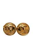Chanel Vintage Cocomark Drop Earring Gold  Lady Chanel
