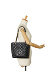 Chanel Cocomark Mattress PT Tortoise Chain Handbag Black Gold Caviar S  CHANEL