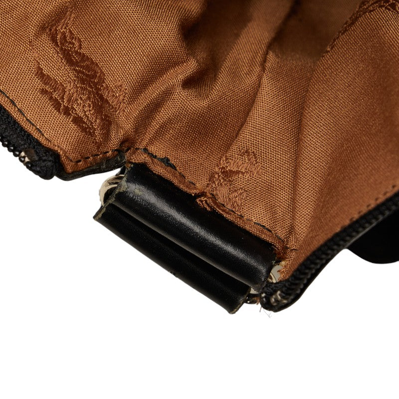 Burberry Nova Check  Shoulder Bag Black Beige Leather Canvas  Burberry