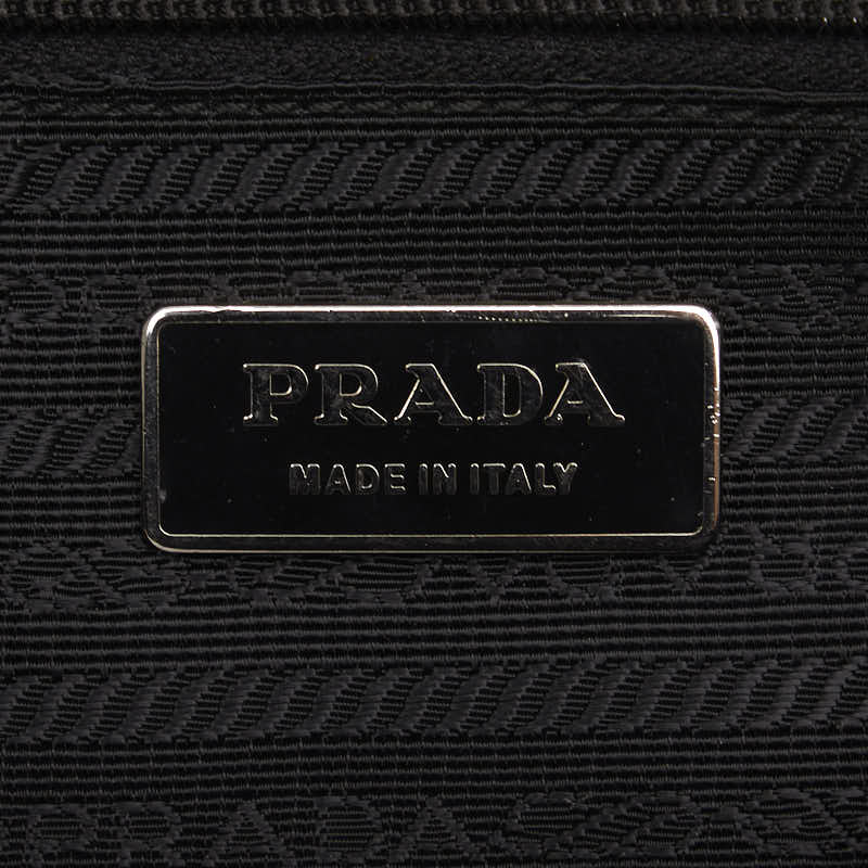 Prada Triangle Logo Plate Camera Bag Shoulder Bag Black Nylon Leather Ladies Prada