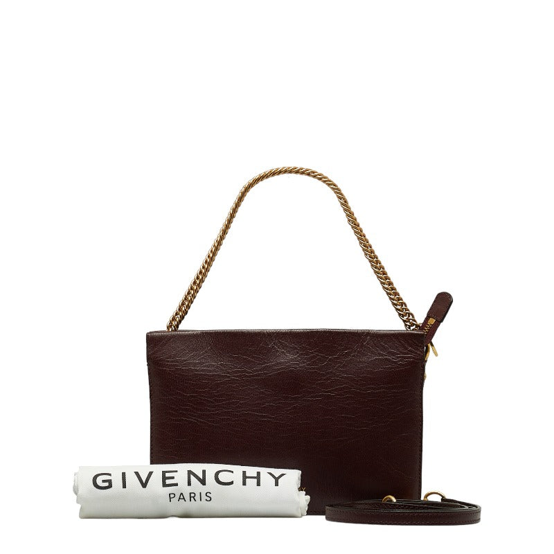 Givenchy Givenchy Shoulder Bag Leather/Swede Brown Ladies Givenchy Ladies Givenchy