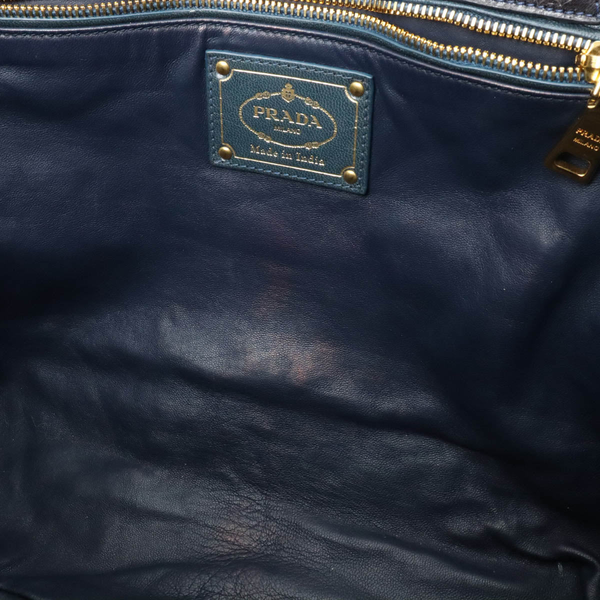 PRADA PRADA MADRAS MADRAS Handbag 2WAY Shoulder Bag Leather COBALTO BLUE Overseas Boutique Purchases BN2584