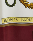Hermes Carré 90 Les Clés Key Sculpture Red Multicolor Silk Ladies Hermes
