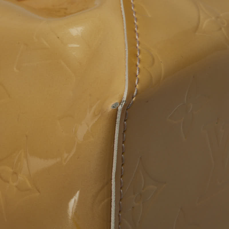 Louis Vuitton Verney Reed PM Handbag M91334 Nozzle Beige Patent Leather  Louis Vuitton