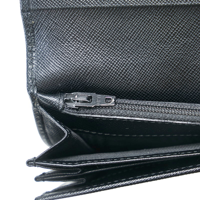 Prada Sapphiano Long Wallet 1M0608 Black Leather  Prada