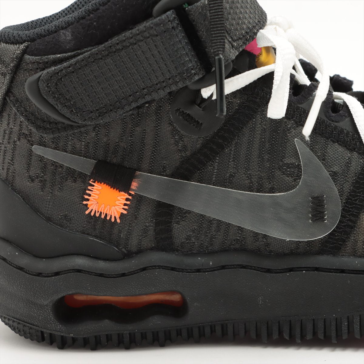 Nike x Off White Mesh Sniper 23.5cm  Black AIR FORCE 1 MID SP DO6290-001 Box