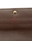 Louis Vuitton Damiere Portfolio Sarah Long Wallet N61734 Brown PVC Leather  Louis Vuitton Long Wallet