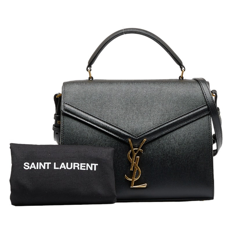 Saint Laurent Cassandra Bag in Grain Leather Black 578000