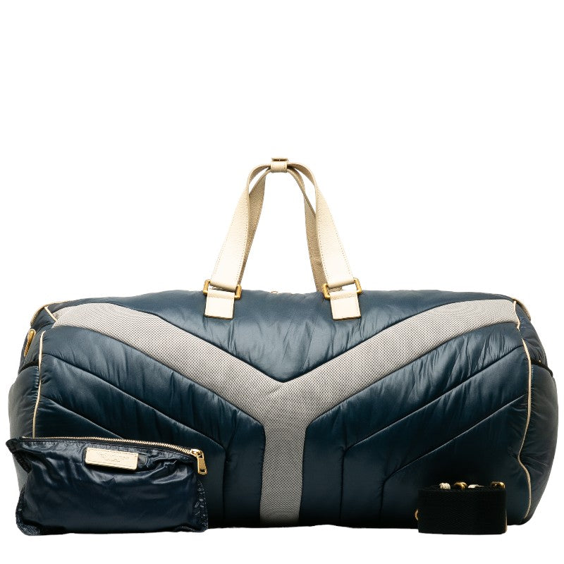 Saint Laurent Large Duffle Bag Blue Ivory