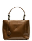 Dior Maris Pearl Handbags 2WAY Brown Patent Leather  Dior