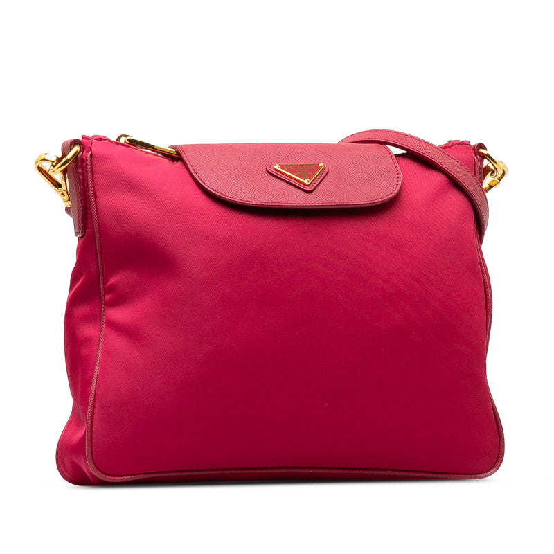 PRADA Nylon Crossbody Bag in Tessuto Nylon Pink 1BH933