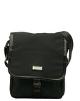 Burberry Black Label Shoulder Bag Nylon/Leather Black Ladies