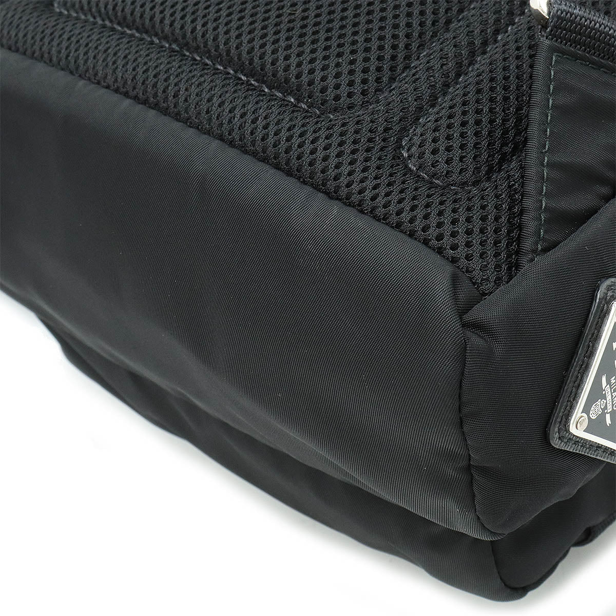 PRADA Prada TESSUTO Body Bag Shoulder Bag Sliding Nylon Leather NERO Black Black Silver Gold  Men 2VZ013