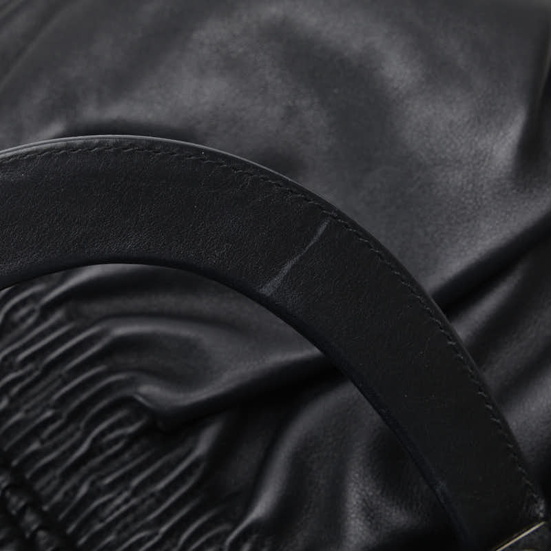DIOR Sherling Handbag in Black Leather