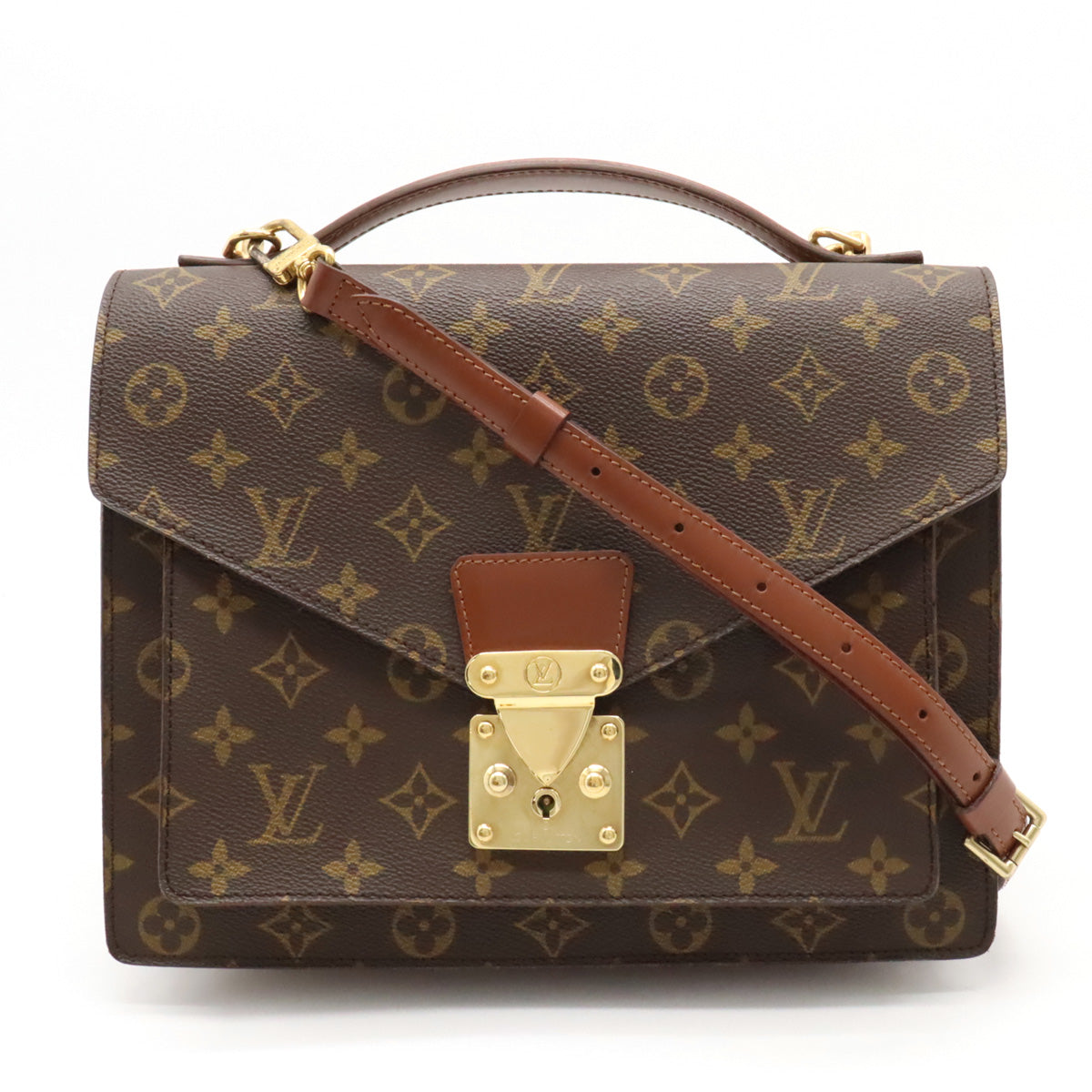 Louis Vuitton Monogram Montserrat 28 Second Handbag Business Bag M51185