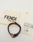 Fendi Peekaboo Regular Canvas  Leather 2WAY Handbag Beige 8BN290