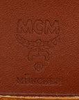 MCM Envelope Wallet in Visetos Brown Leather