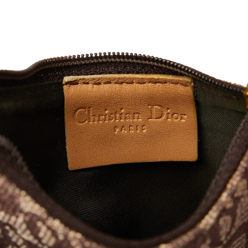 Dior Trotter Saddle Coin Case Brown Canvas Leather  Dior